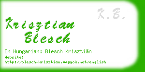 krisztian blesch business card